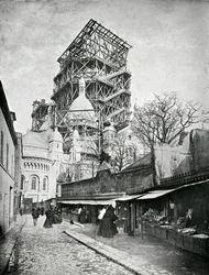 La construction du Sacré-Cœur à Montmartre, vers 1885-90